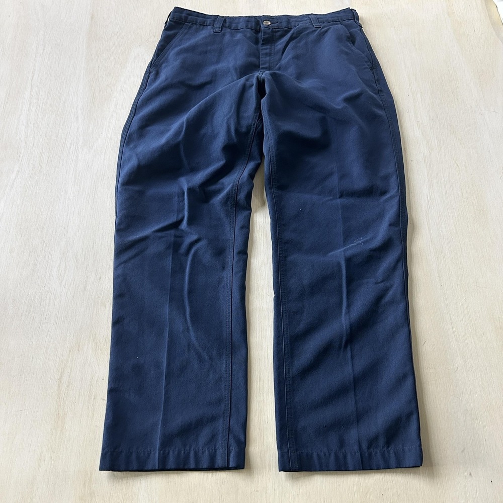 Workrite FR Pants Mens 36x30 Blue Flame Resistant Chino Straight Leg Workwear